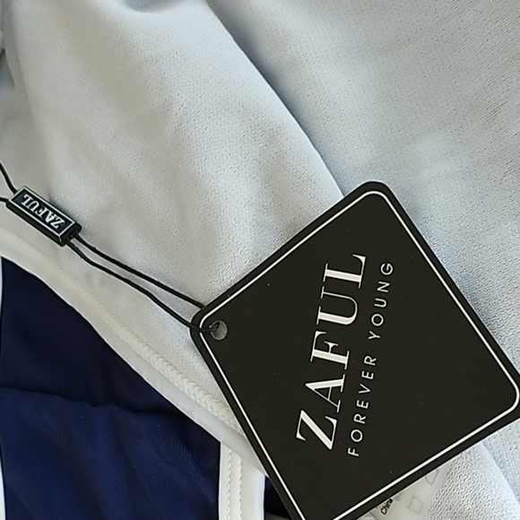 Zaful Forever Young Bikini Bottom Navy White Trim Sz 18 (2X) - Picture 6 of 6
